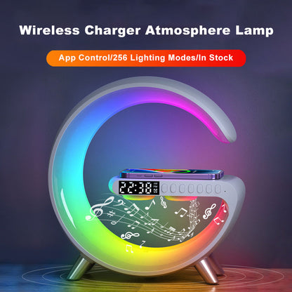 G Shaped LED Lamp Bluetooth Speake Wireless & Charger