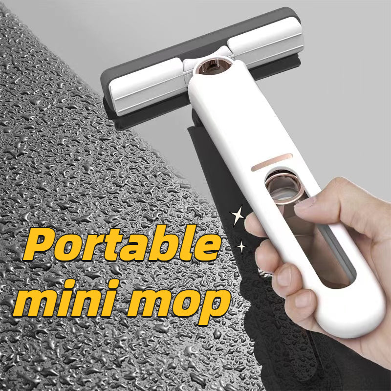 New Portable Self-NSqueeze Mini Mop, Lazy Hand Wash-Free Strong Absorbent Mop Multifunction Portable Squeeze Cleaning Mop Desk Window Glass Cleaner Kitchen Car Sponge Cleaning Mop Home Cleaning Tools - My Store