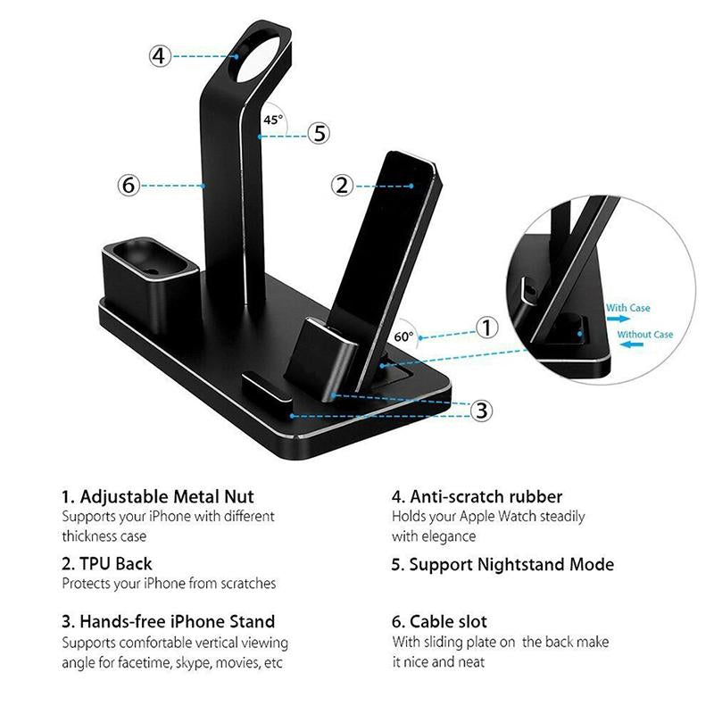 4 IN 1 AIRPODS CHARGING DOCK HOLDER - My Store