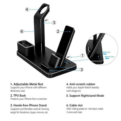 4 IN 1 AIRPODS CHARGING DOCK HOLDER - My Store