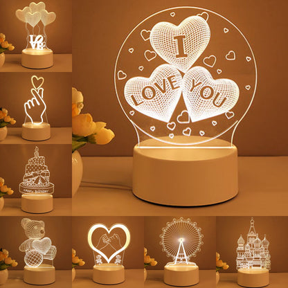 3D Lamp Acrylic USB LED Night Lights