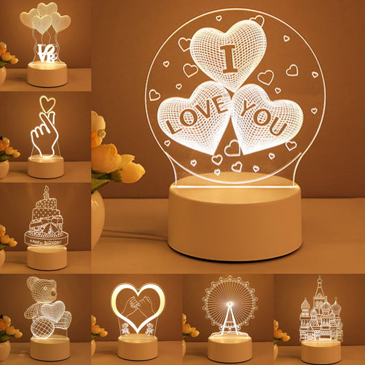 3D Lamp Acrylic USB LED Night Lights