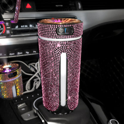 Luxury Diamond LED Light Aromatherapy Car Diffuser Air Freshener