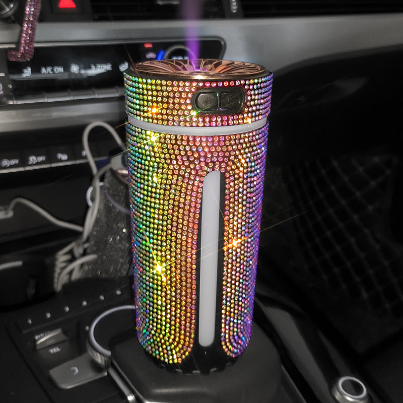 Luxury Diamond LED Light Aromatherapy Car Diffuser Air Freshener